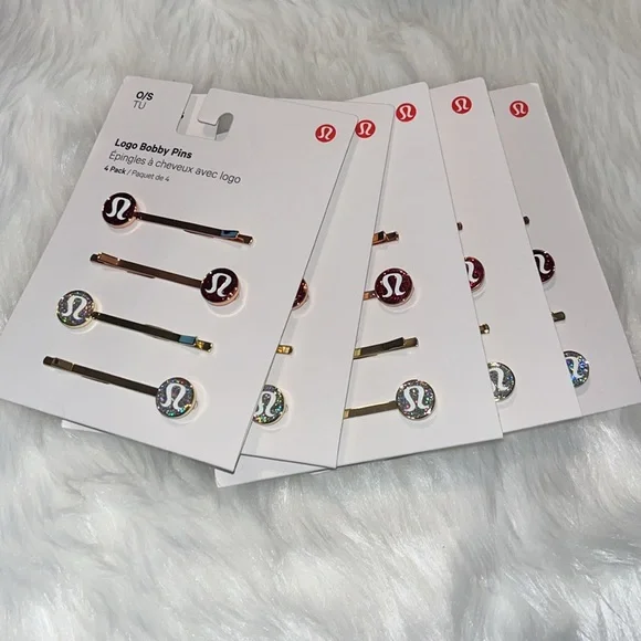 NWT Lululemon logo, hair bobby pins pack  each sold separately MRSP 25/12 - Picture 3 of 4
